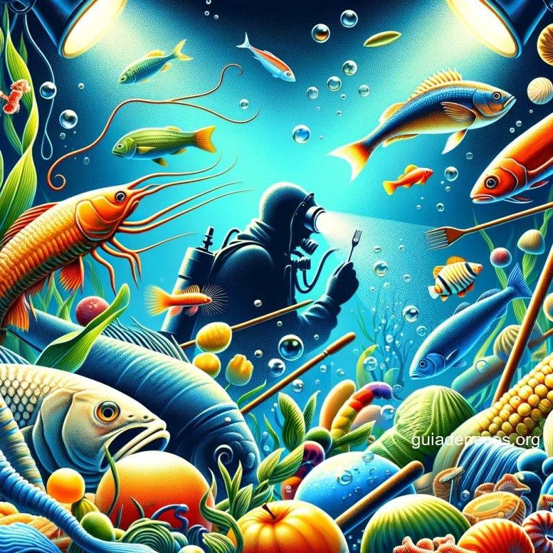 imagen estilo clickbait para ilustrar comprendiendo la nutricin de los peces marinos utiliza colores vivos y contrastes fuertes para resaltar la e