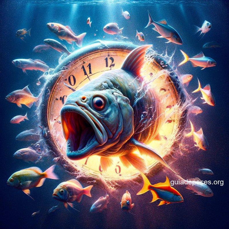 imagen realista y llamativa en estilo clickbait para ilustrar el concepto de cunto tiempo viven los peces la imagen debe ser intrigante usando co