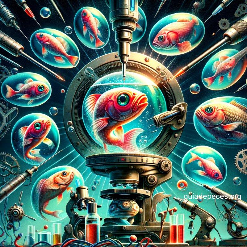 imagen realista y llamativa en estilo clickbait para ilustrar el concepto de mecanismos de reproduccin de los peces la imagen debe ser intrigante