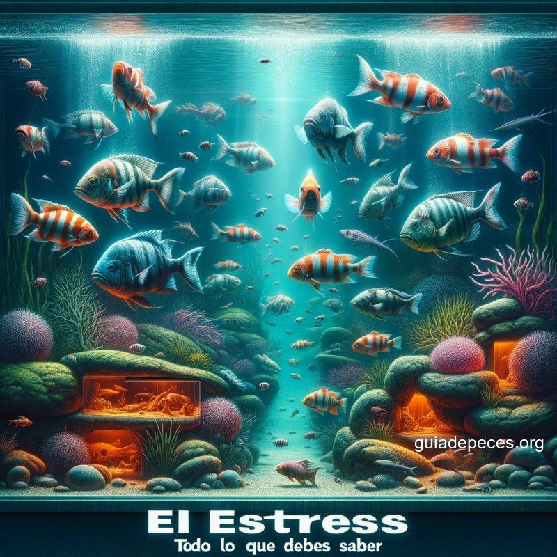 una imagen impactante que ilustra el estrs en los peces todo lo que debes saber la escena debe mostrar peces en un acuario con signos claros de e